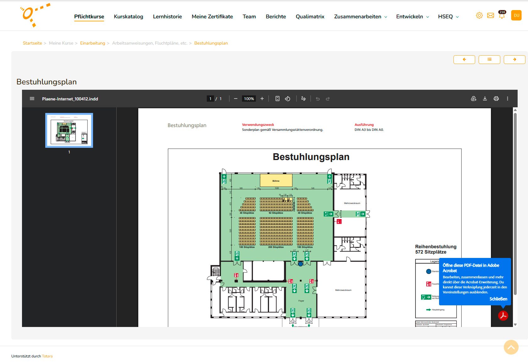 syca_eLU-Screenshot-Seminarmanager-Bestuhlungsplan sycat eLU - die Standard-Lernplattform für Unternehmen